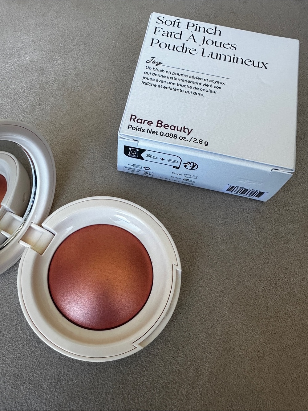 Rare Beauty Soft Pinch Blush - Joy (peachy coral with warm shimmer)